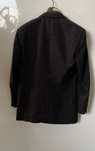 Load image into Gallery viewer, Calvin Klein Mens Black Striped Long Sleeve Single-Breasted Two Button Blazer 38