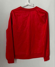 Load image into Gallery viewer, Adidas Womens Red Logo Print Long Sleeve Crew Neck Pullover Sweatshirt Size XS