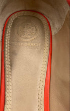 Load image into Gallery viewer, Authentic Tory Burch Womens Marion Orange Leather Ballet Flats Size 10 M Damaged