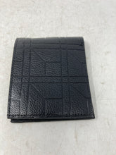 Load image into Gallery viewer, Jiangbao Mens Black Geometric Leather Inner Card Slots Bifold Wallet