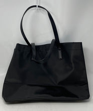 Load image into Gallery viewer, Versace Fragrances Womens Black Bottom Studs Double Strap Medium Tote Purse