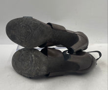 Load image into Gallery viewer, Authentic Tory Burch Womens Teagan Brown Gray Leather Gladiator Heels Size 6.5M