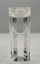 Load image into Gallery viewer, Reed & Barton Crystal Glass Clear Home Decor Prism Desktop Clock Tower Frame
