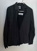 Load image into Gallery viewer, Michael Kors Mens Black Printed Slim Fit Long Sleeve Dress Shirt Size 15 32/33