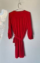 Load image into Gallery viewer, Michael Kors Womens Orange Roll Tab Sleeve Belted A-Line Dress Size Medium
