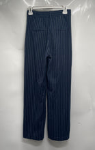 Load image into Gallery viewer, Abercrombie & Fitch Womens Blue Pinstripe Printed Belt Loops Trouser Pants Sz XS