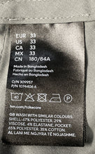 Load image into Gallery viewer, H&M Mens Gray Pockets Windowpane Straight Leg Trousers Pants Size 33