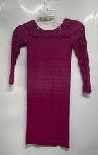 Load image into Gallery viewer, Bebe Womens Hot Pink Ribbed Ellie Pointelle Knit Bandage Bodycon Dress Size S