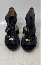 Load image into Gallery viewer, Michael Kors Womens Berkley Black Patent Leather High Platform Heels Size 6.5M