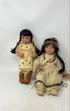 Load image into Gallery viewer, Set Of 2-Piece Assorted Native American Collector Play Dolls In Yellow Dress