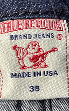 Load image into Gallery viewer, True Religion Mens Blue Denim Medium Wash Marco Straight Leg Jeans Size 38
