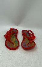 Load image into Gallery viewer, Coach Womens Natalee Multicolor Signature Print Jelly Thong Sandals Size 9 B