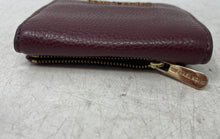 Load image into Gallery viewer, Michael Kors Womens Burgundy Pebbled Leather Card Holder Bifold Wallet