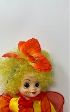 Load image into Gallery viewer, Curly Hair Soft Body Plush Baby Doll For Girls Yellow Red Flower Costume