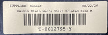 Load image into Gallery viewer, Calvin Klein Mens Blue Long Sleeve Spread Collar Button-Up Shirt Size M