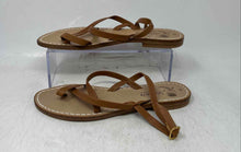 Load image into Gallery viewer, Siniscalchi Womens Brown Leather Adjustable Strap Flat Sandals Size EU 38