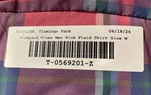 Load image into Gallery viewer, Vineyard Vines Mens Pink Plaid Collared Long Sleeve Whale Button-Up Shirt Size M