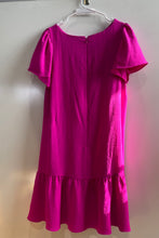 Load image into Gallery viewer, DKNY Womens Pink Short Sleeve Round Neck Back Zip Shift Dress Size 12