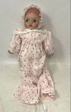 Load image into Gallery viewer, Collectible Blue Eyes Baby In Floral Outfit Small Classic Porcelain Doll