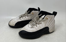 Load image into Gallery viewer, Nike Boys Air Jordan 12 151186-117 White And Black Sneakers Shoes Size 12.5C