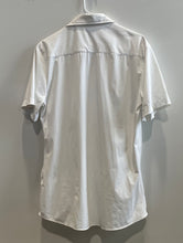 Load image into Gallery viewer, Zara Mens White Short Sleeve Slim Fit Button-Up Shirt Size Large