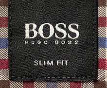 Load image into Gallery viewer, Hugo Boss Mens Multicolor Gingham Slim Fit Long Sleeve Button-Up Shirt Size S