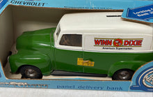 Load image into Gallery viewer, Ertl Winn Dixie Panel Delivery Bank 50 Chevy Dixe Decor Card Die-Cast Car