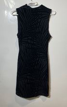 Load image into Gallery viewer, Naked Wardrobe Womens Black Leaf Print Sleeveless Mini Dress Size Large