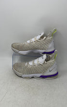 Load image into Gallery viewer, Nike Boys LeBron 16 AQ2465-102 White Purple Lace-Up Low Top Sneakers Shoes Sz 4Y