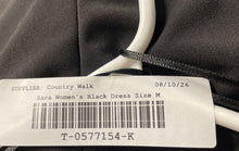 Load image into Gallery viewer, Zara Womens Black Long Sleeve Round Neck Side Ruched Back-Zip Mini Dress Size M