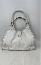 Load image into Gallery viewer, Michael Kors Womens White Leather Inner Pocket Double Handle Shoulder Handbag