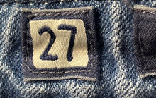 Load image into Gallery viewer, Miss Me Womens Blue Belt Loops 5-Pocket Design Button Front Bootcut Jeans Sz 27