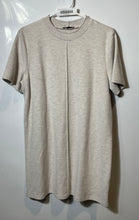 Load image into Gallery viewer, Zara Womens Beige Short Sleeve Crew Neck Pullover T-Shirt Dress Size L