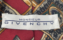Load image into Gallery viewer, Monsieur Givenchy Mens Multicolor Printed Silk Adjustable Designer Tie