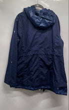 Load image into Gallery viewer, Guess Mens Blue Long Sleeve Full-Zip Hooded Windbreaker Jacket Size 2XL