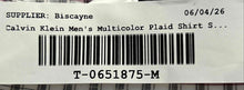Load image into Gallery viewer, Calvin Klein Mens Multicolor Plaid Regular Fit Dress Shirt Size XL 17-17.5 34/35