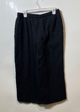 Load image into Gallery viewer, Nine West Womens Black Cotton Elastic Waist Drawstring Cropped Pants Size L