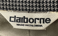 Load image into Gallery viewer, Claiborne Mens Gray Houndstooth Print Wool Three-Button Suit Jacket Size 42S