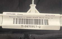 Load image into Gallery viewer, Banana Republic Womens Black Flat Front Back Zip Straight & Pencil Skirt Size 14