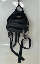 Load image into Gallery viewer, Michael Kors Womens Black Leather Zipper Detachable Adjustable Strap Backpack