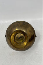 Load image into Gallery viewer, Vintage Enameled Brass Floral Trinket Dish Basket With Base & Handle