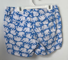 Load image into Gallery viewer, Lilly Pulitzer Womens Blue White Elephant Print The Callahan Chino Shorts Size 2