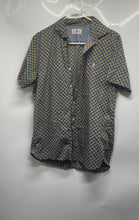 Load image into Gallery viewer, Psycho Bunny Mens Yellow Blue Short Sleeve Button-Up Shirt Size Medium