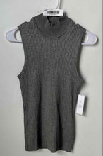 Load image into Gallery viewer, Madison Grey Womens Gray Ribbed Sleeveless Mock Neck Tank Top Size S With Tag