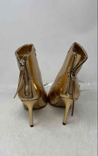 Load image into Gallery viewer, Aldo Womens Nilita Gold-Tone Leather Back Zip Pointed Toe Ankle Booties Size 6