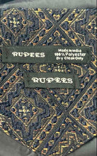 Load image into Gallery viewer, Rupees Mens Brown Blue Geometric Long Sleeve Button Front Nehru Jacket Size 40