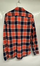 Load image into Gallery viewer, Express Mens Blue Multi Plaid Collared Long Sleeve Button-Up Shirt Size Small