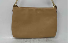 Load image into Gallery viewer, Vera Pelle Womens Beige Genuine Leather Detachable Chain Strap Crossbody Bag