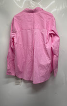 Load image into Gallery viewer, English Factory Womens Pink Cotton Long Sleeve Button-Up Shirt Size M