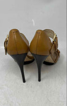 Load image into Gallery viewer, Michael Kors Womens Brown Leather Stiletto Ankle Strap Heels Size 8.5M
